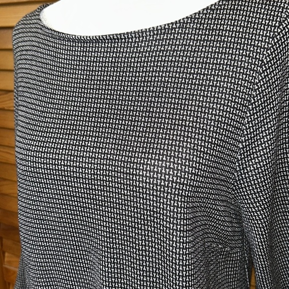 J.Jill Black & White Stretch Ponte Dress – Size Medium, EUC - Picture 4 of 9